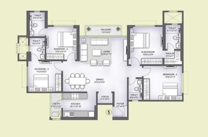 4 BHK Flat for Rent in Birla Vanya, Kalyan West, Thane